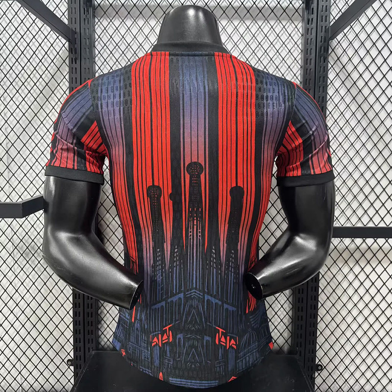 Barcelona 25/26 Barcelona Special Player Black Red Blue Gradient Stripes 2