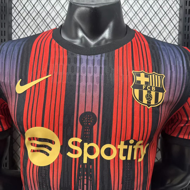 Barcelona 25/26 Barcelona Special Player Black Red Blue Gradient Stripes 9