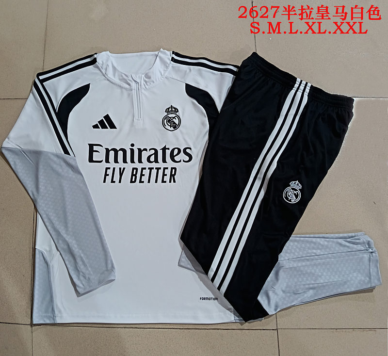 B26012# 2627半拉皇马白色-Real 26/27 Real Madri Jersey 3