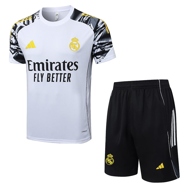 D25274# 2526短袖皇马白色（袖子喷墨）-Real 25/26 Real Madri Jersey 6