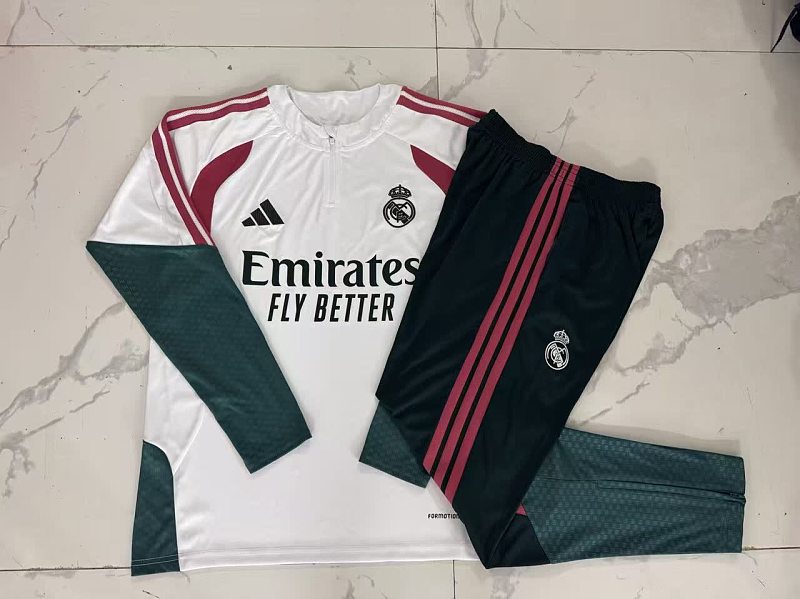 E26066# 2627半拉皇马白色（玫红配色）童装-Real 26/27 Real Madri Jersey 3