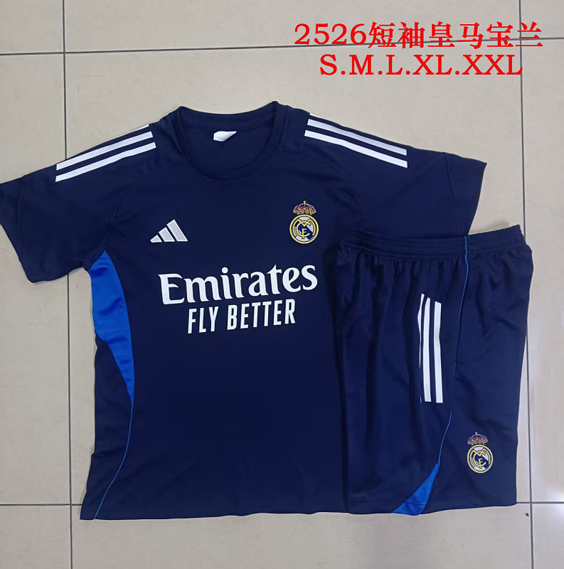D25280# 2526短袖皇马宝兰（白色三边）-Real 25/26 Real Madri Jersey 3