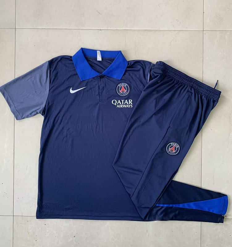 C2569# 2526polo巴黎宝蓝（衣领彩兰）-Paris Paris Jersey 2