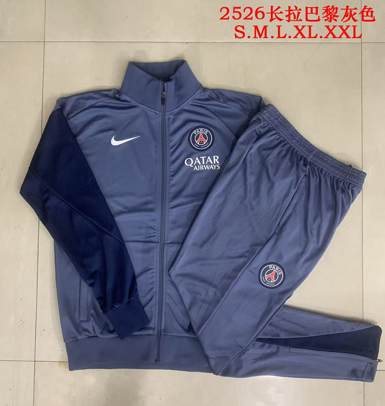 A2593# 2526长拉巴黎灰色-Paris 25/26 Paris Jersey 2