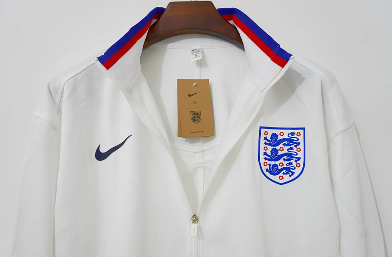 Inghilterra England White Windbreaker 7