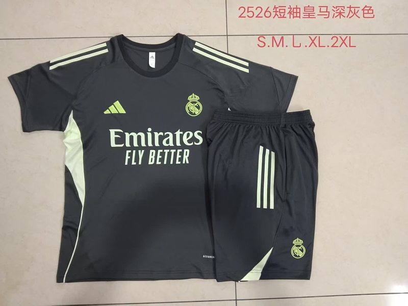 D25167# 2526短袖皇马灰绿-Real 25/26 Real Madri Jersey 3