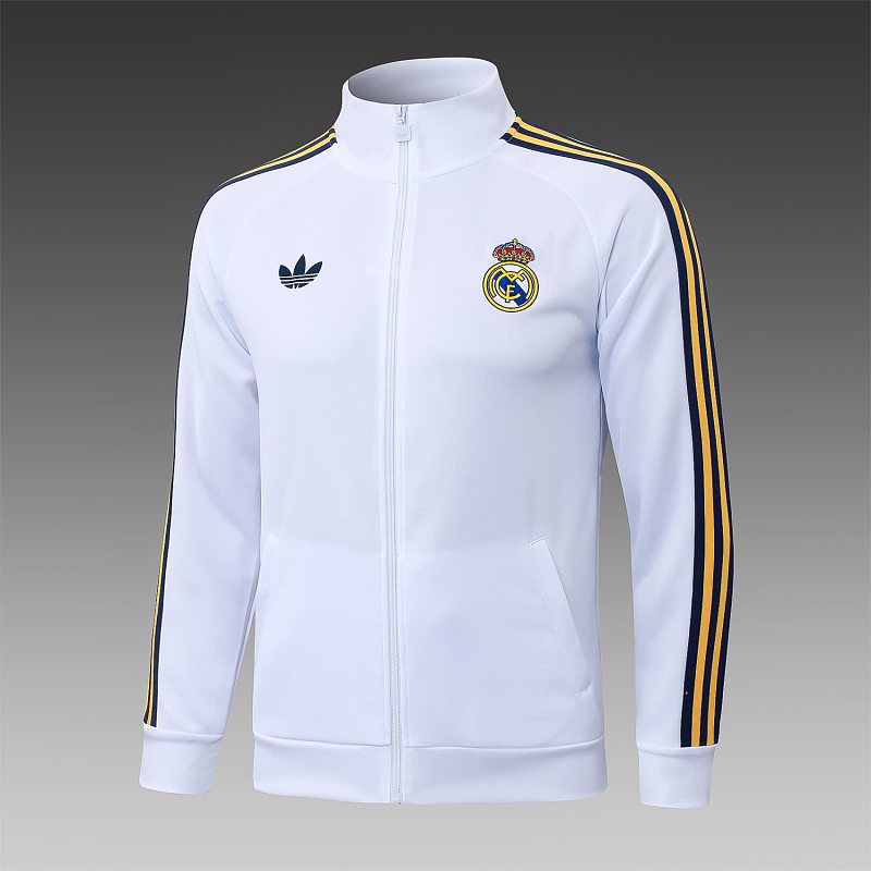 A26036# 2627长拉皇马白色（三叶草）-Real 26/27 Real Madri Jersey 4