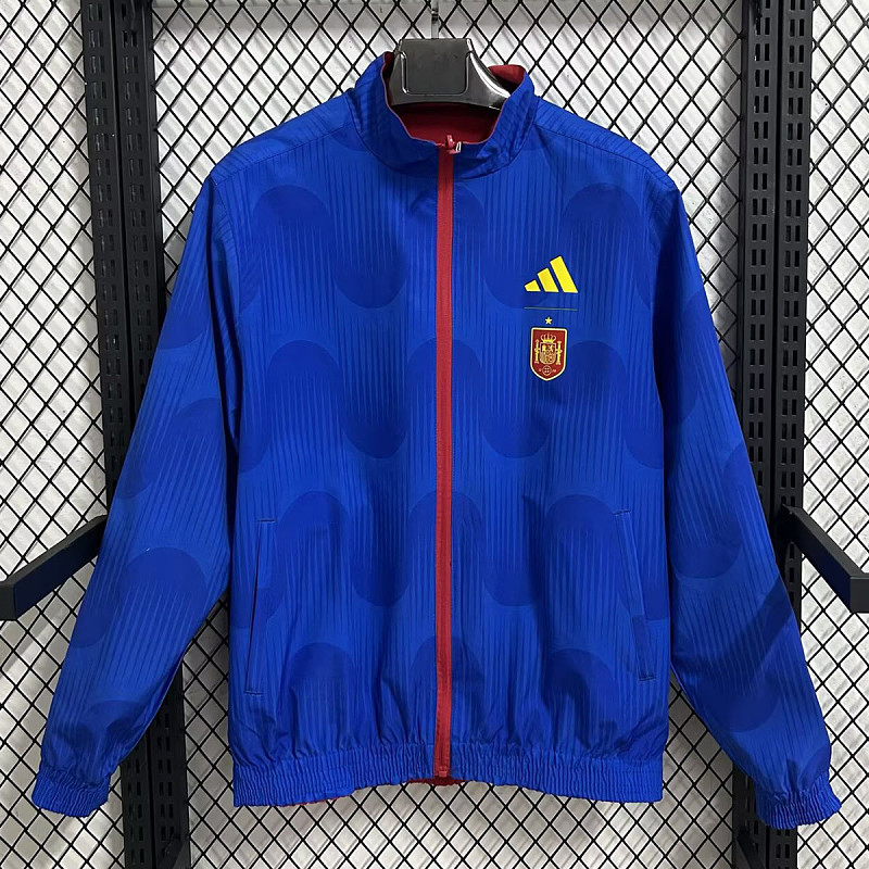 Spagna Spain Blue Red Reversible Anthem Jacket 5