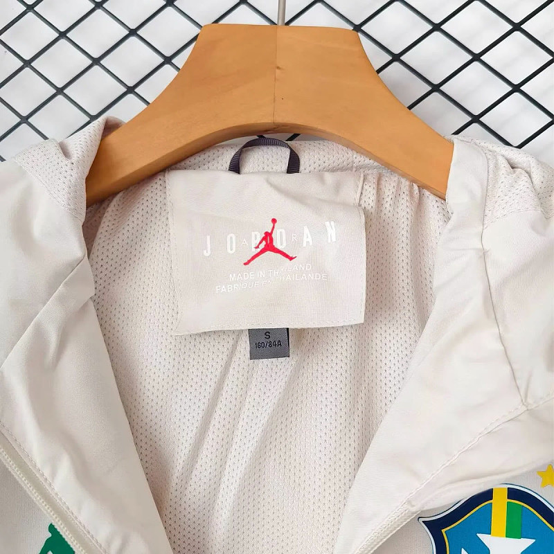 Brasile Brazil Beige Windbreaker Jacket 5