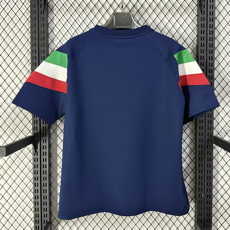 Italia Italy Blue Short Sleeve Sweatshirt 2
