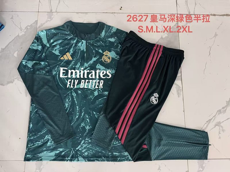 B26044# 2627半拉皇马深绿喷墨-Real 26/27 Real Madri Jersey 2