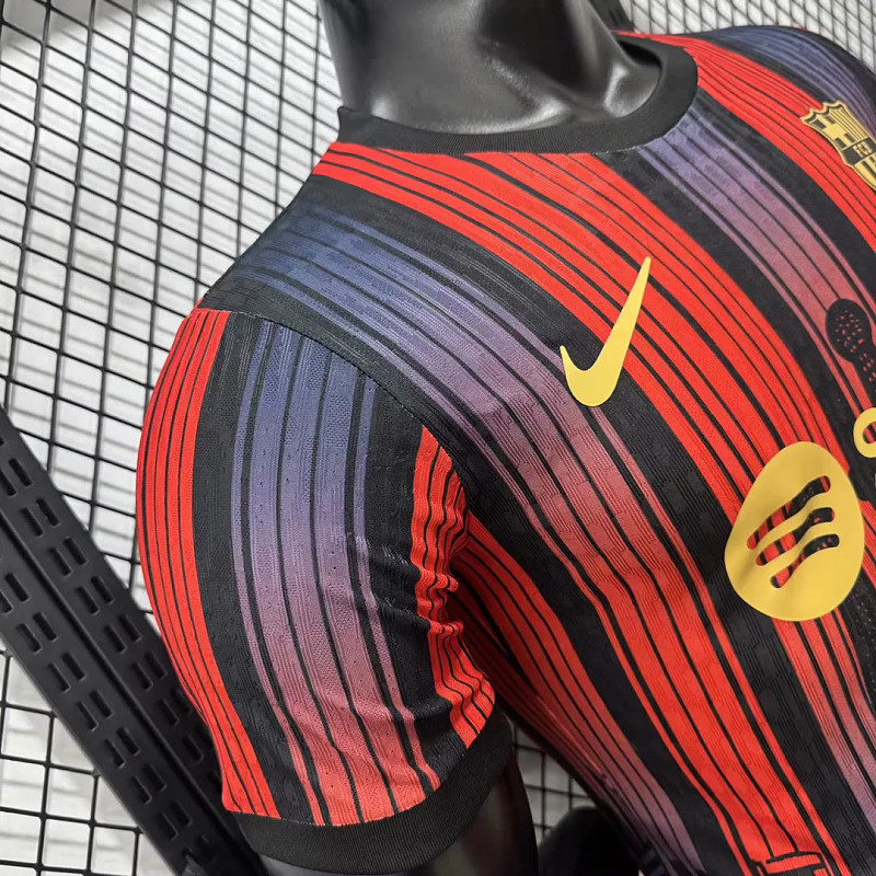 Barcelona 25/26 Barcelona Special Player Black Red Blue Gradient Stripes 4