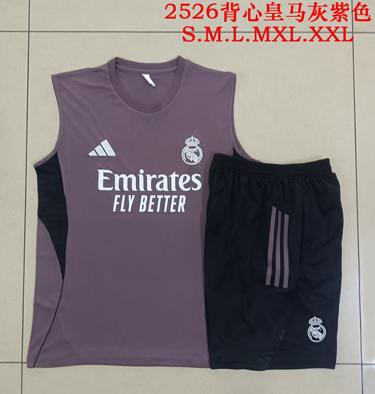 D25277# 2526背心皇马灰紫-Real 25/26 Real Madri Jersey 3