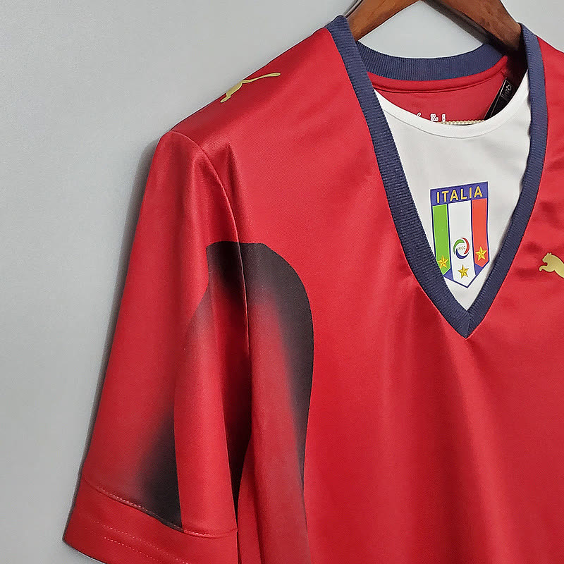 Italia Italy Goalkeeper Red Retro 5