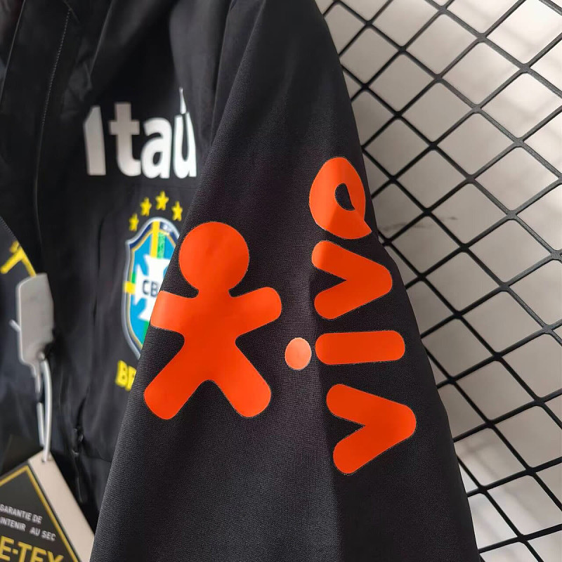 Brasile Brazil Black Windbreaker Jacket 5