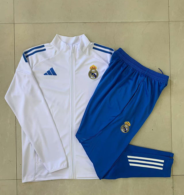 A2577# 2526长拉皇马白色（湖兰三边）-Real 25/26 Real Madri Jersey 2